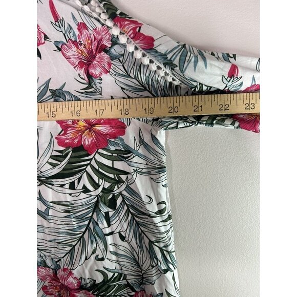 Solitaire Swim Women's Floral Beach Cover Up Dress Pullover Size Small N… - Picture 11 of 16
